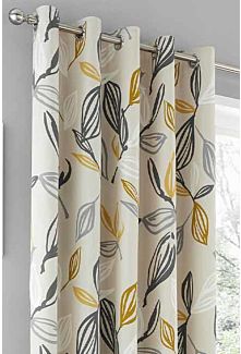 Exeter Ochre Eyelet Curtains - Small