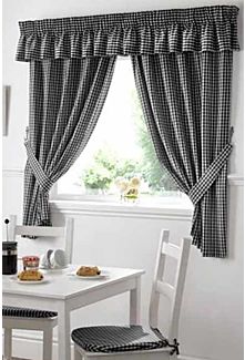 Dorothy Gingham Black Curtains - Small